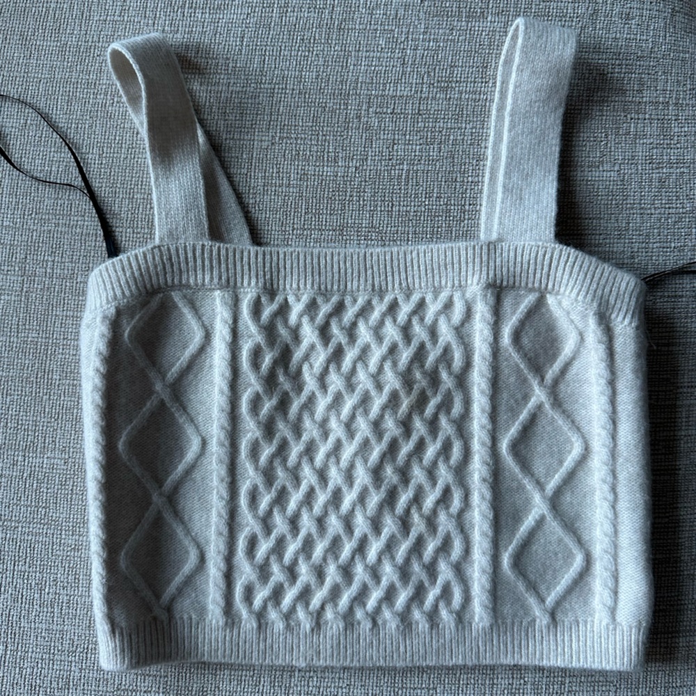 H&M Cream Knit Sweater Tank